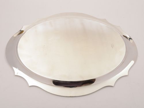Edwardian Oval Silver Plated Tray Circa 1905