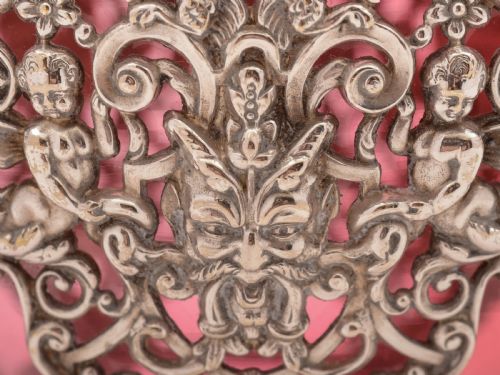 Victorian Silver Plated Sugar Basket Circa 1890