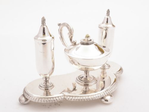 Edwardian Silver Plated Cigar/Table Lighter Circa 1905