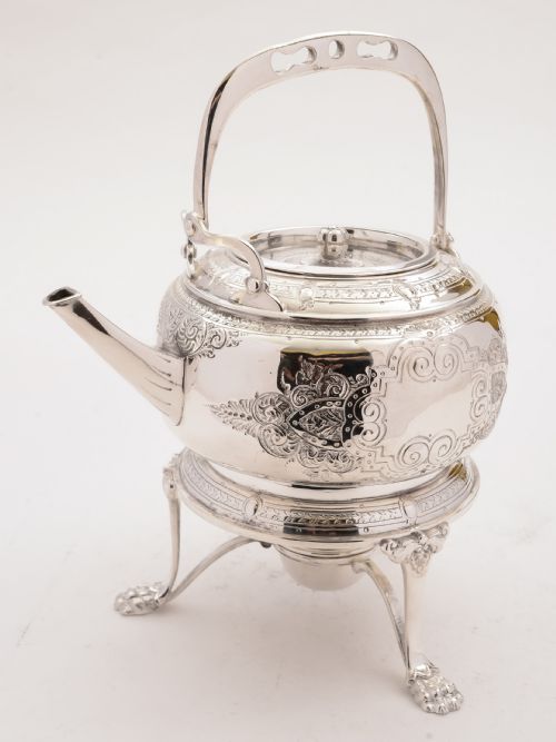 Victorian Tea kettle on Stand Circa 1880