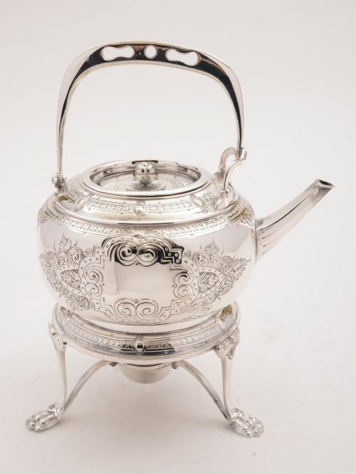 Victorian Tea kettle on Stand Circa 1880