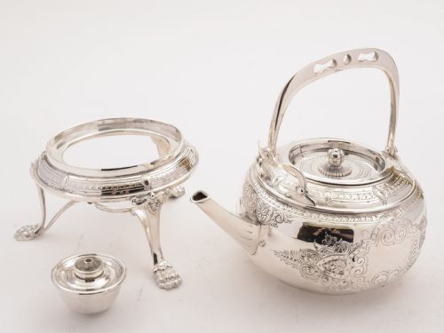 Victorian Tea kettle on Stand Circa 1880