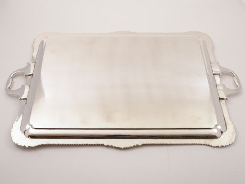 Large Victorian Silver Plated Serving Tray Circa 1890
