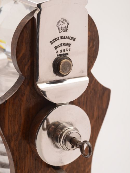 Victorian 3 Bottle Tantalus Circa 1880