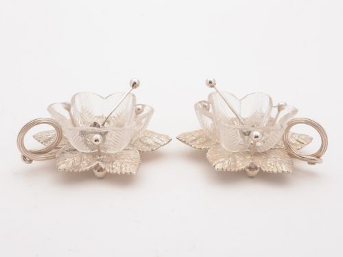 Pair of Elkington Silver Plated Salts 1892