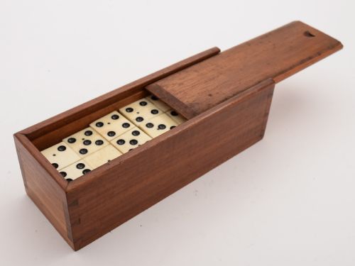 Edwardian Bone and Ebony Dominoes Circa 1905