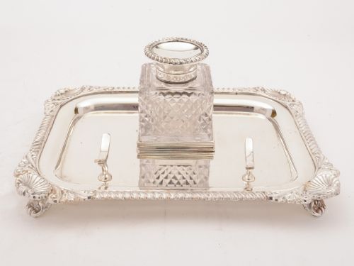 Edwardian Silver Plated Ink Stand Circa 1905