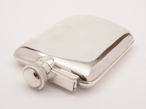 Silver Plated Hip Flask Circa 1920