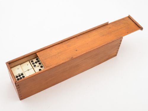 Boxed Set of Nines Dominoes Circa 1900
