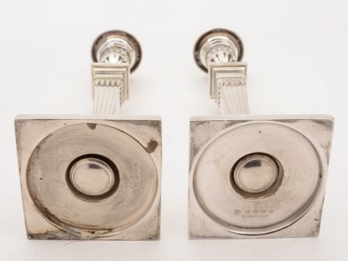 Pair of Edwardian Elkington Candlesticks 1902