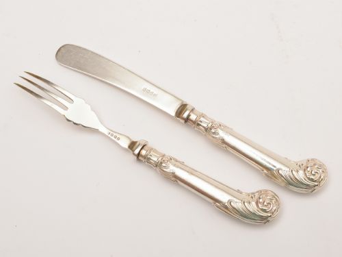 Cased Silver Handled Dessert Set Sheffield 1925