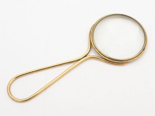 Brass Magnifying Glass Circa 1920