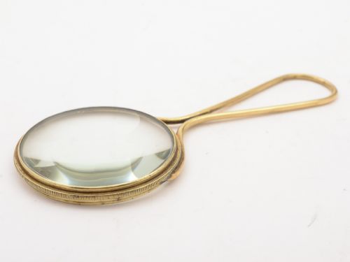 Brass Magnifying Glass Circa 1920