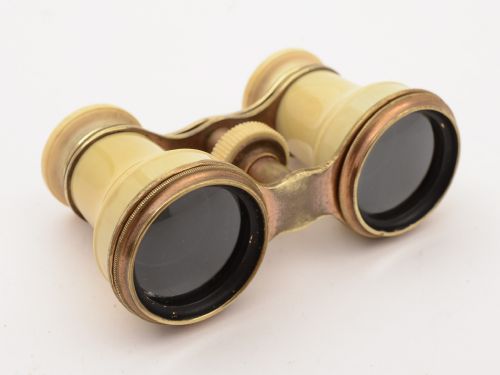 Pair of Bone and Brass Opera Glasses Circa 1900