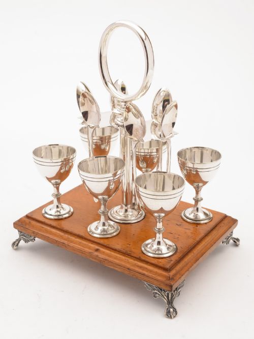 Victorian 6 Person Egg Cruet Circa 1890
