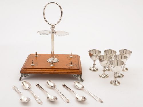 Victorian 6 Person Egg Cruet Circa 1890