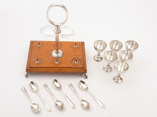 Victorian 6 Person Egg Cruet Circa 1890