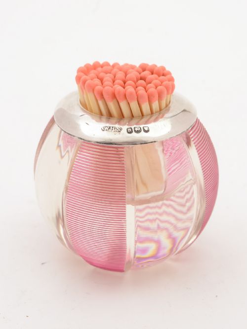 Victorian Silver Topped Match Striker London 1896