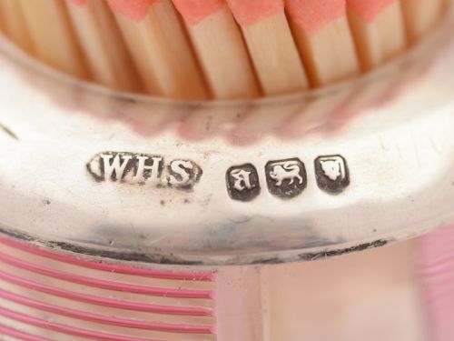 Victorian Silver Topped Match Striker London 1896