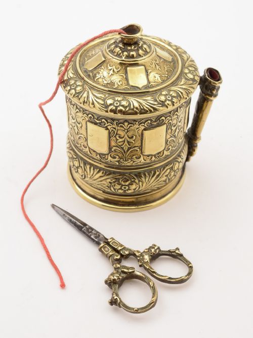 Victorian Brass String Box Circa 1890