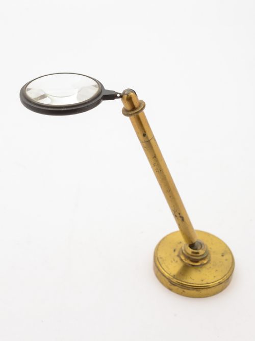 Victorian Scientific Brass Magnifying Glass Circa 1880
