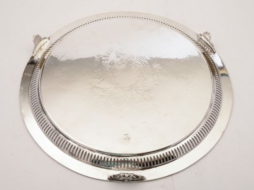 Large Victorian Silver Plated Salver/Tray Circa 1880