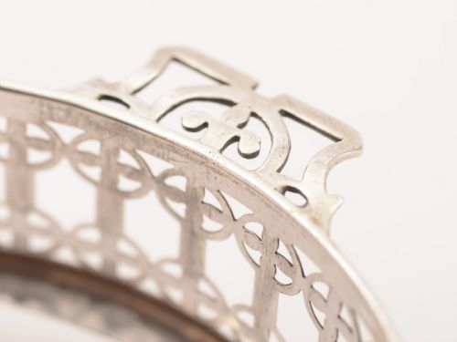 Silver and Glass Butter Dish London 1922