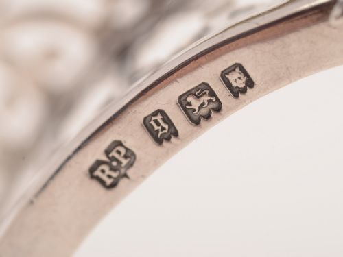 Silver and Glass Butter Dish London 1922