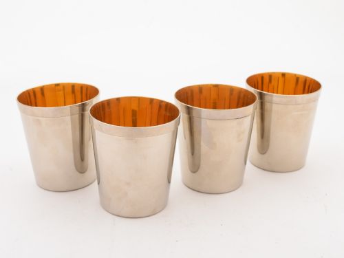 Cased Set of 4 Drinking Cups Circa 1920