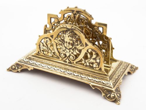 Victorian Brass Letter Rack Circa 1890