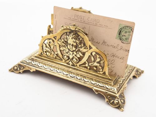 Victorian Brass Letter Rack Circa 1890