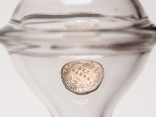 Victorian Engraved Glass Punch Bowl Circa 1890