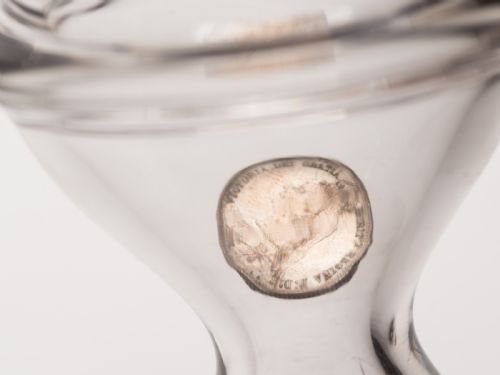 Victorian Engraved Glass Punch Bowl Circa 1890