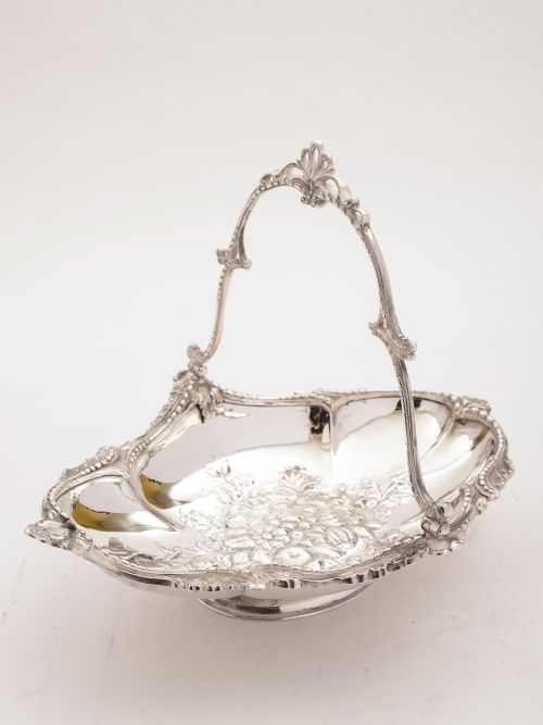 Victorian Silver Plated Cake Basket Circa 1870