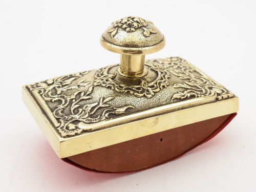 French Brass Rocker Blotter Circa 1900
