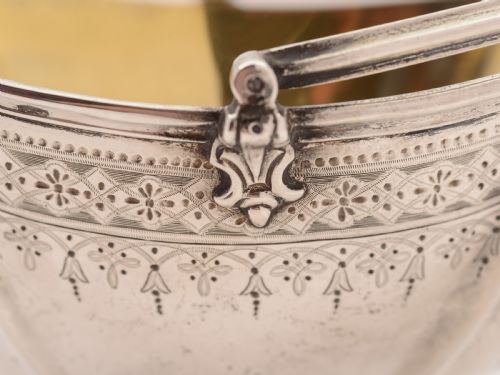 Victorian Silver Sugar Basket London 1869