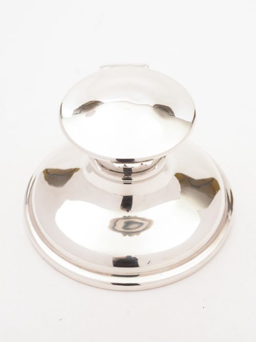 Large Silver Capstone Inkwell Birmingham 1919