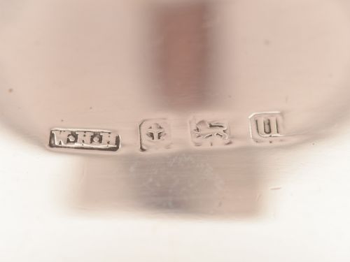 Large Silver Capstone Inkwell Birmingham 1919