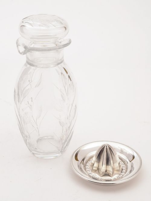 Art Deco Glass Cocktail Shaker Circa 1930