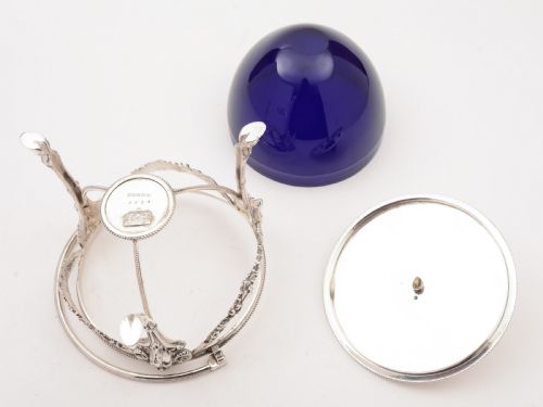 Victorian Glass and Silver Plated Biscuit/Cookie Box Circa 1880