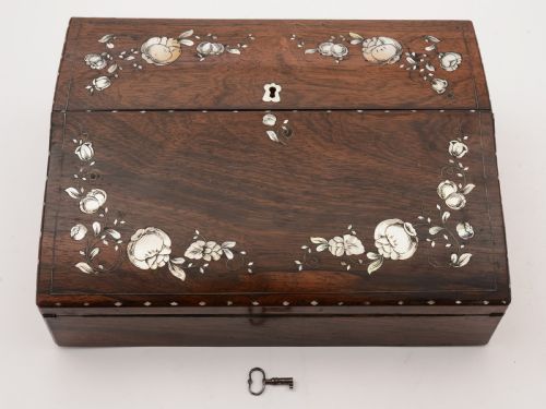 Victorian Rosewood and M.O.P Writing Slope Circa 1870