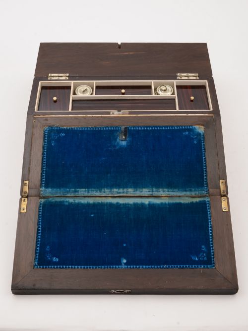 Victorian Rosewood and M.O.P Writing Slope Circa 1870