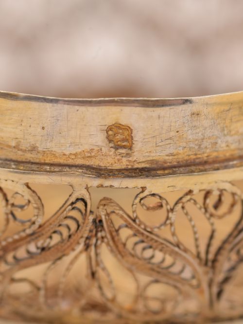 Continental Silver Filigree Pill Box Circa 1900