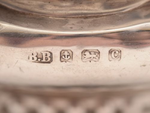 Pair of Edwardian Silver Salts Birmingham 1902