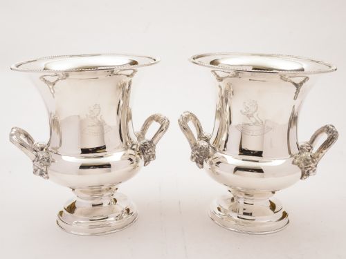 Pair of Silver Plated Champagne Buckets Circa 1920