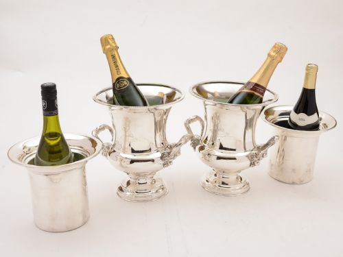 Pair of Silver Plated Champagne Buckets Circa 1920