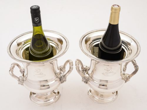 Pair of Silver Plated Champagne Buckets Circa 1920