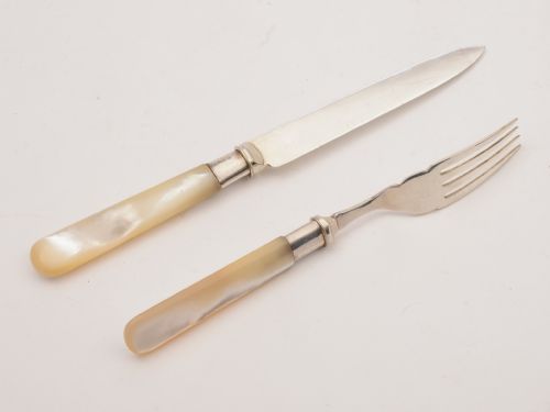 Edwardian 12X12 M.O.P Dessert Set Circa 1905