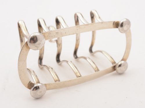 Silver Loaf-Shaped Toast Rack Birmingham 1921