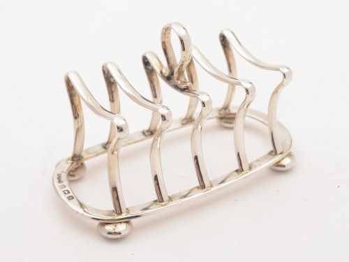 Silver Loaf-Shaped Toast Rack Birmingham 1921